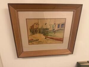 American Artist William McK. Spierer Lithograoh Titled "Low Tide" 31x26.5”